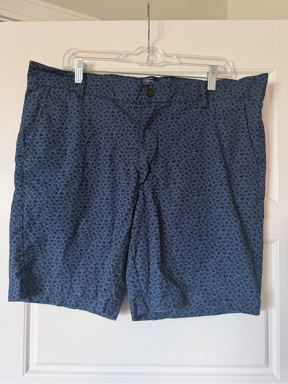 Ben Sherman Men's Blue Patterned Casual Shorts